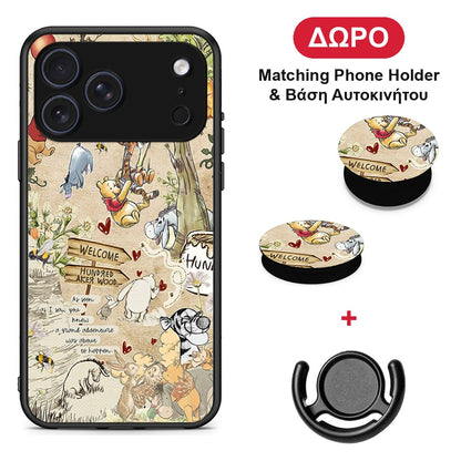 Happy Friends - iPhone 17 Pro θήκη + Δώρο Phone Holder & Βάση Αυτοκινήτου