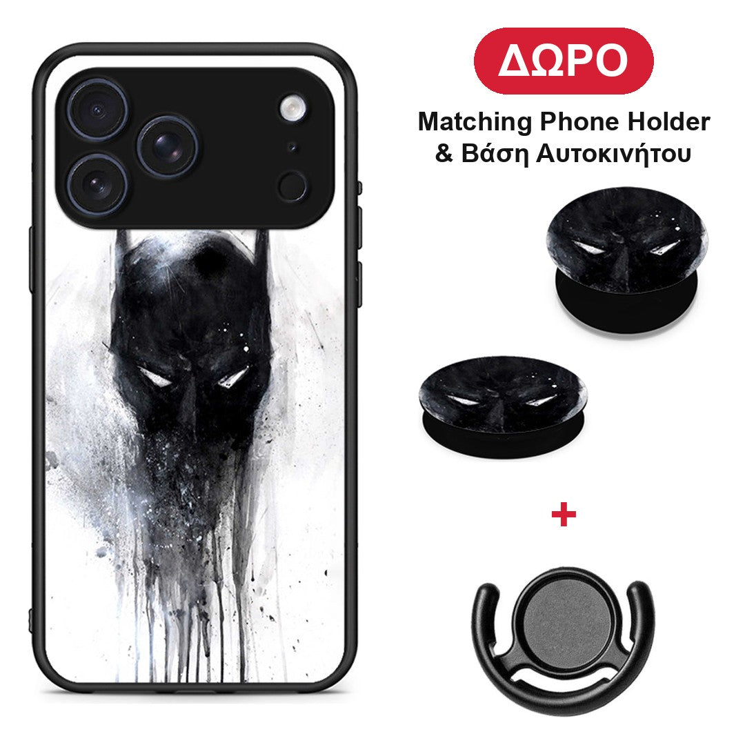Hero Paint Bat - iPhone 17 Pro θήκη + Δώρο Phone Holder & Βάση Αυτοκινήτου