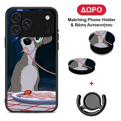 Lady And Tramp 1 - iPhone 17 Pro θήκη + Δώρο Phone Holder & Βάση Αυτοκινήτου
