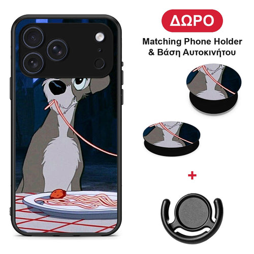 Lady And Tramp 1 - iPhone 17 Pro θήκη + Δώρο Phone Holder & Βάση Αυτοκινήτου