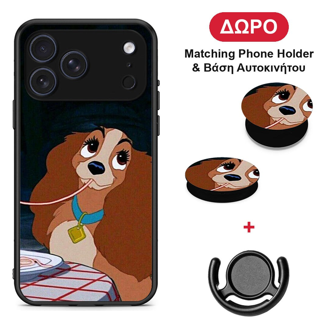Lady And Tramp 2 - iPhone 17 Pro θήκη + Δώρο Phone Holder & Βάση Αυτοκινήτου