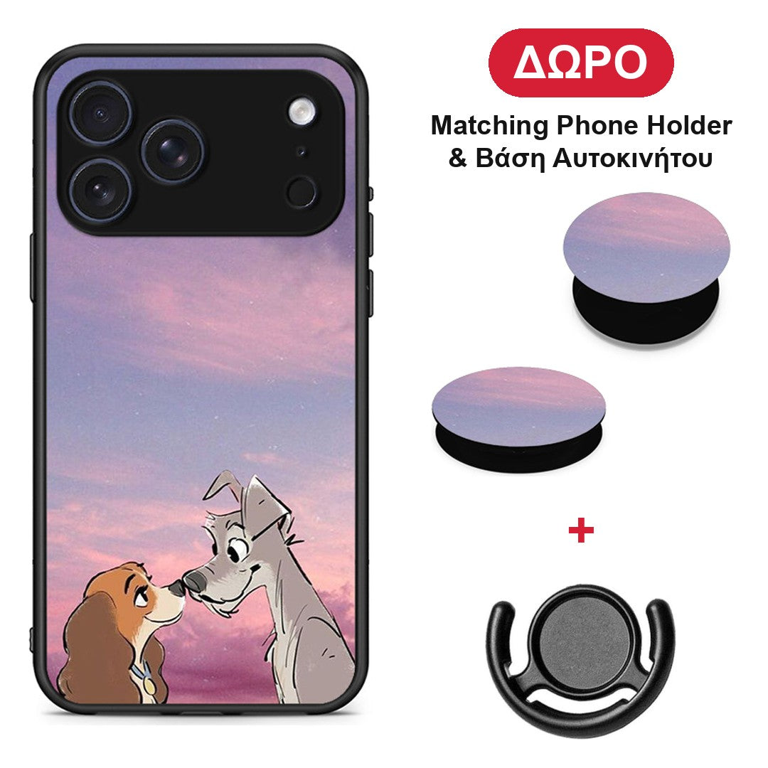 Lady And Tramp - iPhone 17 Pro θήκη + Δώρο Phone Holder & Βάση Αυτοκινήτου