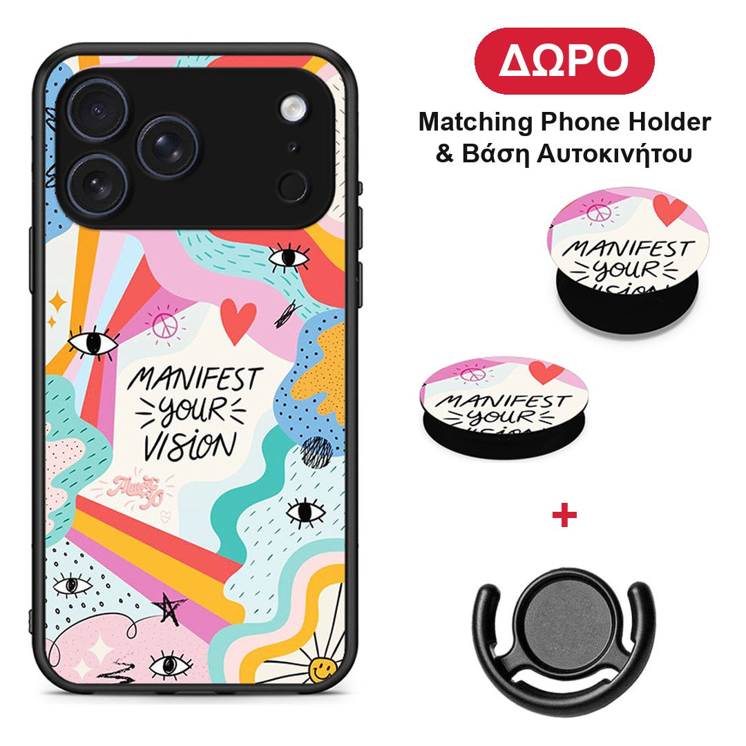Manifest Your Vision - iPhone 17 Pro θήκη + Δώρο Phone Holder & Βάση Αυτοκινήτου