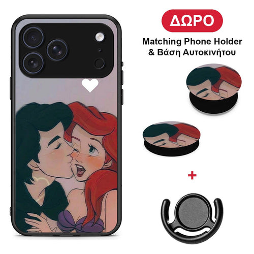 Mermaid Couple - iPhone 17 Pro θήκη + Δώρο Phone Holder & Βάση Αυτοκινήτου