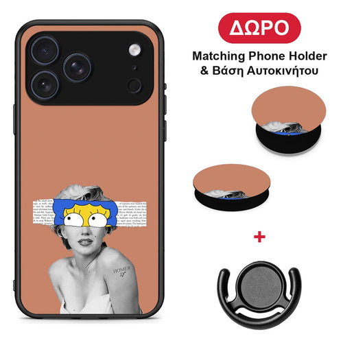 Sim Merilyn - iPhone 17 Pro θήκη + Δώρο Phone Holder & Βάση Αυτοκινήτου