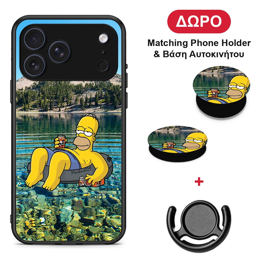 Summer Happiness - iPhone 17 Pro θήκη + Δώρο Phone Holder & Βάση Αυτοκινήτου