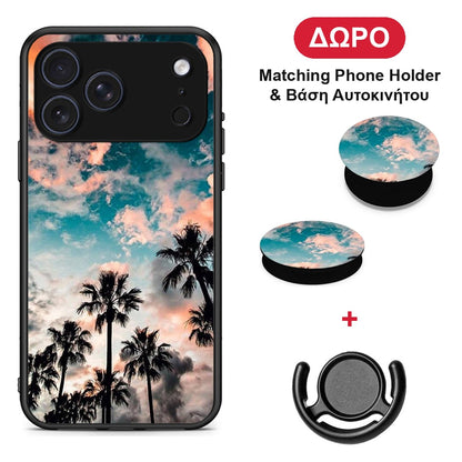 Summer Sky - iPhone 17 Pro θήκη + Δώρο Phone Holder & Βάση Αυτοκινήτου