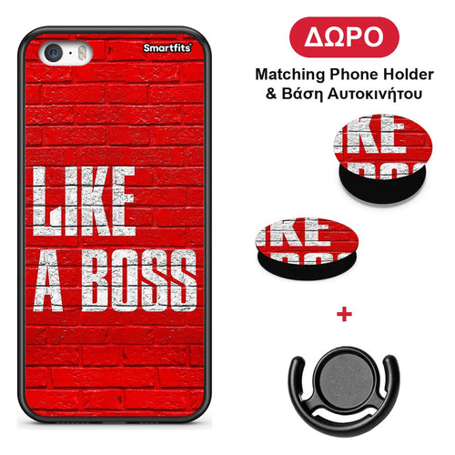 Like A Boss - iPhone 5 / 5s / SE θήκη + Δώρο Phone Holder & Βάση Αυτοκινήτου