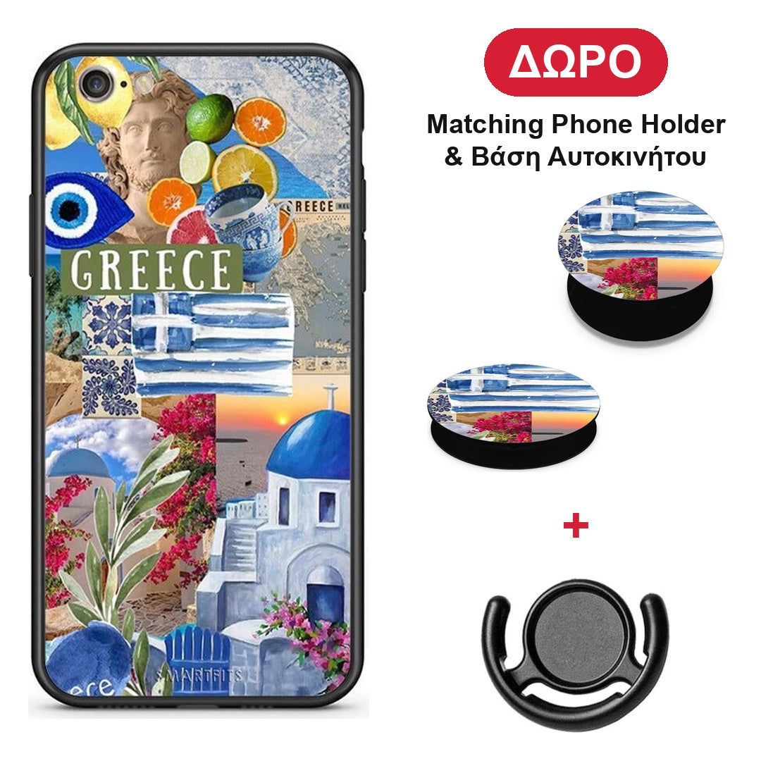 All Greek - iPhone 6 / 6s θήκη + Δώρο Phone Holder & Βάση Αυτοκινήτου
