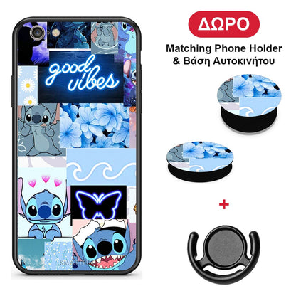 Collage Good Vibes - iPhone 6 / 6s θήκη + Δώρο Phone Holder & Βάση Αυτοκινήτου