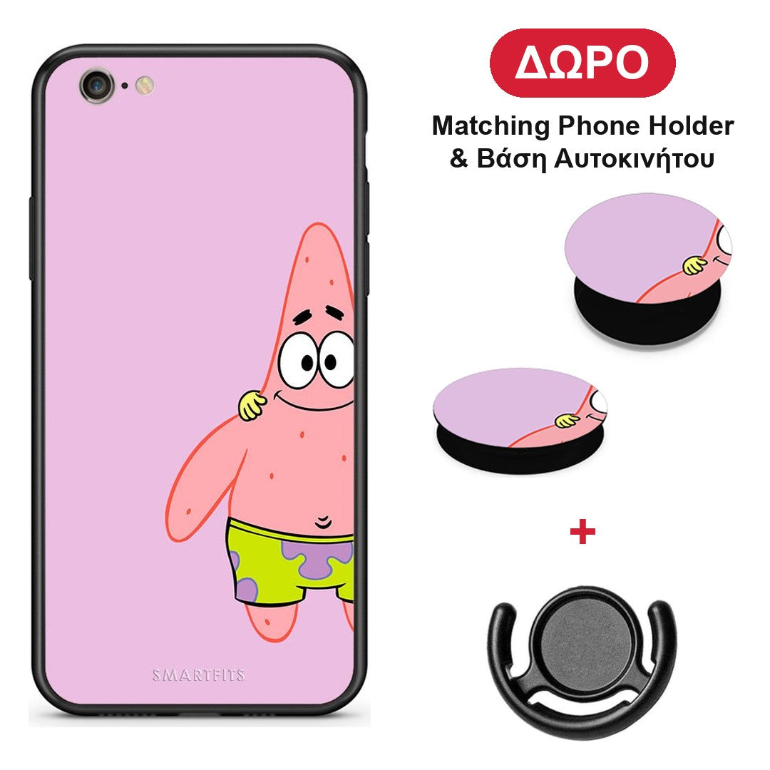 Friends Patrick - iPhone 6 / 6s θήκη + Δώρο Phone Holder & Βάση Αυτοκινήτου