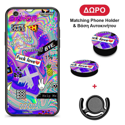 Game Over - iPhone 6 / 6s θήκη + Δώρο Phone Holder & Βάση Αυτοκινήτου
