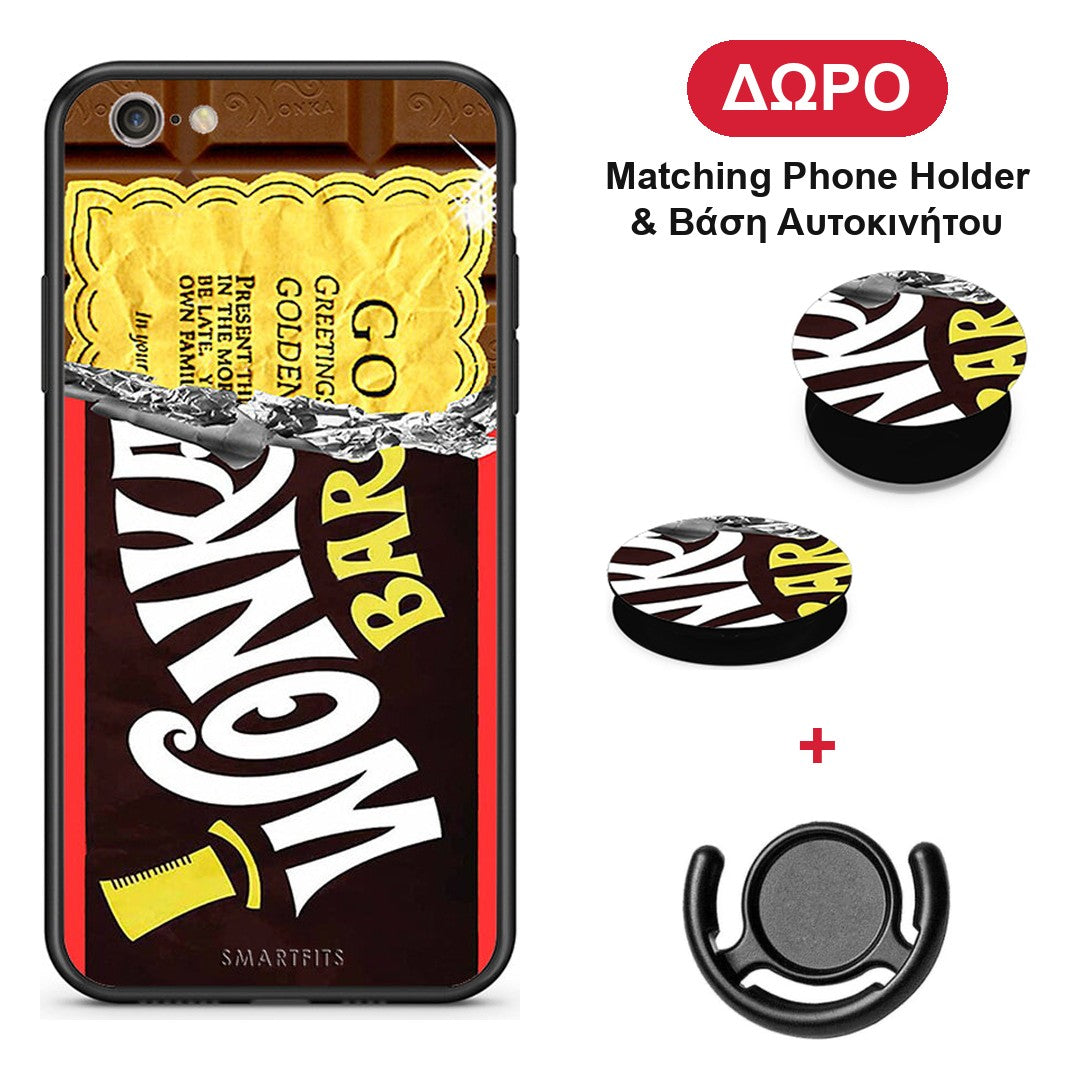 Golden Ticket - iPhone 6 / 6s θήκη + Δώρο Phone Holder & Βάση Αυτοκινήτου
