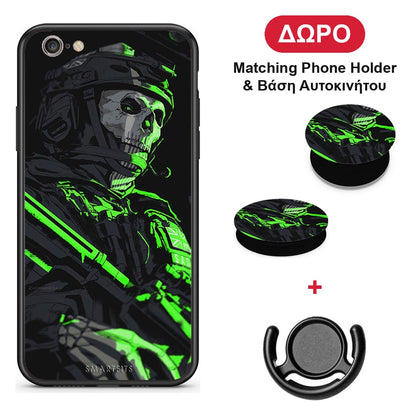 Green Soldier - iPhone 6 / 6s θήκη + Δώρο Phone Holder & Βάση Αυτοκινήτου