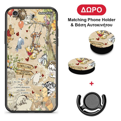 Happy Friends - iPhone 6 / 6s θήκη + Δώρο Phone Holder & Βάση Αυτοκινήτου