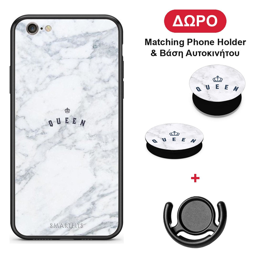 Marble Queen - iPhone 6 / 6s θήκη + Δώρο Phone Holder & Βάση Αυτοκινήτου