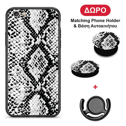 Animal White Snake - iPhone 6 / 6s θήκη + Δώρο Phone Holder & Βάση Αυτοκινήτου