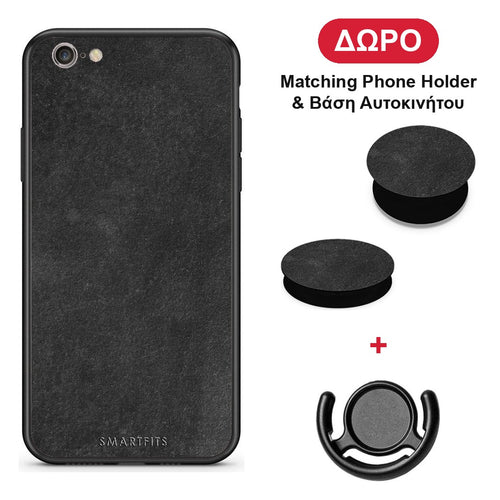 Color Black Slate - iPhone 6 Plus / 6s Plus θήκη + Δώρο Phone Holder & Βάση Αυτοκινήτου
