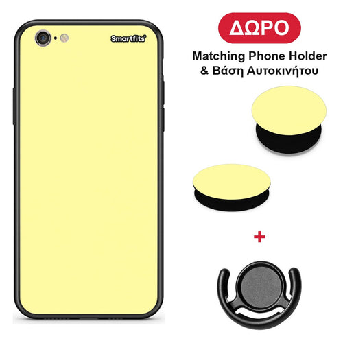 Butter Yellow - iPhone 6 Plus / 6s Plus θήκη + Δώρο Phone Holder & Βάση Αυτοκινήτου