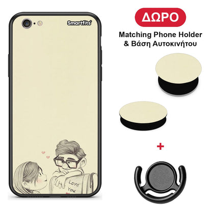 Carl And Ellie - iPhone 6 Plus / 6s Plus θήκη + Δώρο Phone Holder & Βάση Αυτοκινήτου