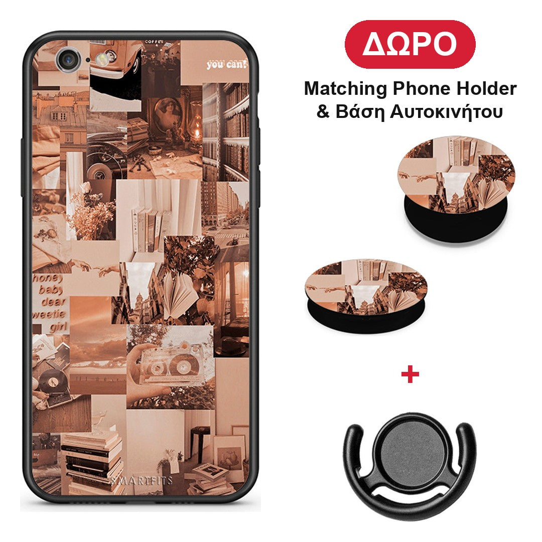 Collage You Can - iPhone 6 Plus / 6s Plus θήκη + Δώρο Phone Holder & Βάση Αυτοκινήτου