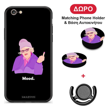 Grandma Mood Black - iPhone 6 Plus / 6s Plus θήκη + Δώρο Phone Holder & Βάση Αυτοκινήτου
