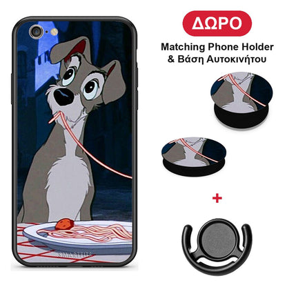 Lady And Tramp 1 - iPhone 6 Plus / 6s Plus θήκη + Δώρο Phone Holder & Βάση Αυτοκινήτου