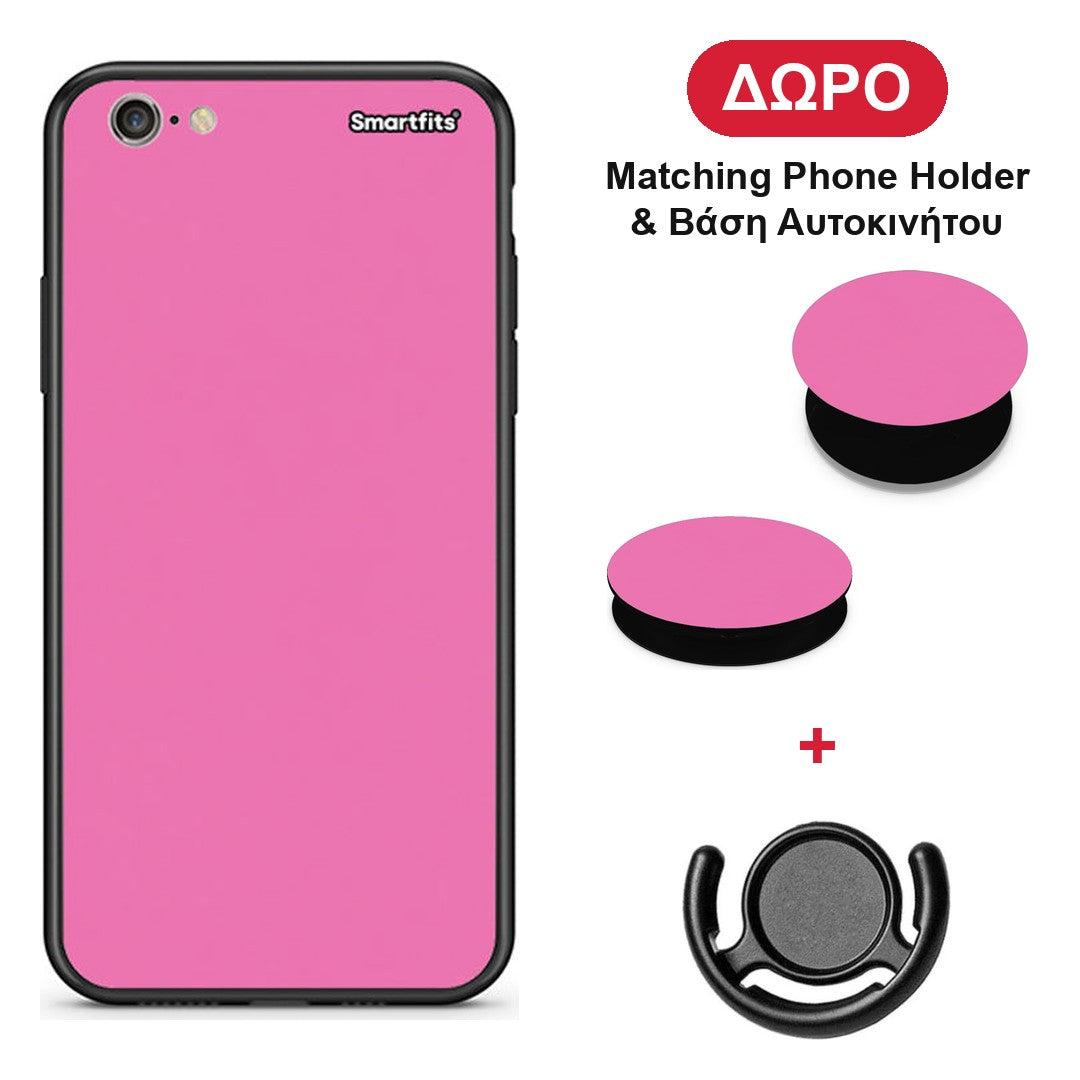 Rose Pink - iPhone 6 Plus / 6s Plus θήκη + Δώρο Phone Holder & Βάση Αυτοκινήτου