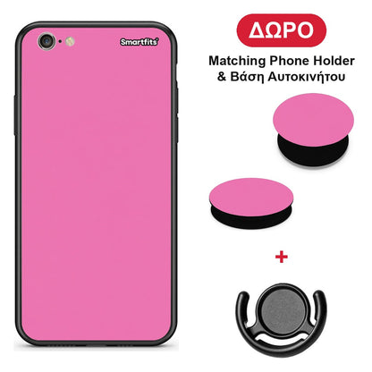Rose Pink - iPhone 6 Plus / 6s Plus θήκη + Δώρο Phone Holder & Βάση Αυτοκινήτου