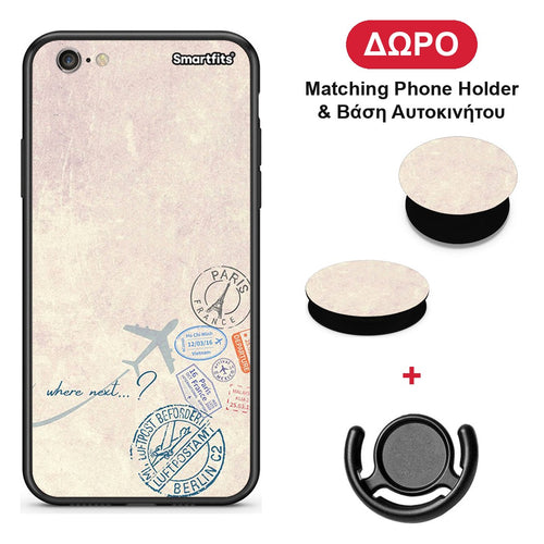Where Next - iPhone 6 Plus / 6s Plus θήκη + Δώρο Phone Holder & Βάση Αυτοκινήτου