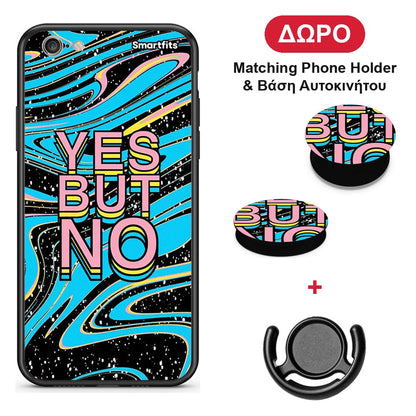 Yes But No - iPhone 6 Plus / 6s Plus θήκη + Δώρο Phone Holder & Βάση Αυτοκινήτου