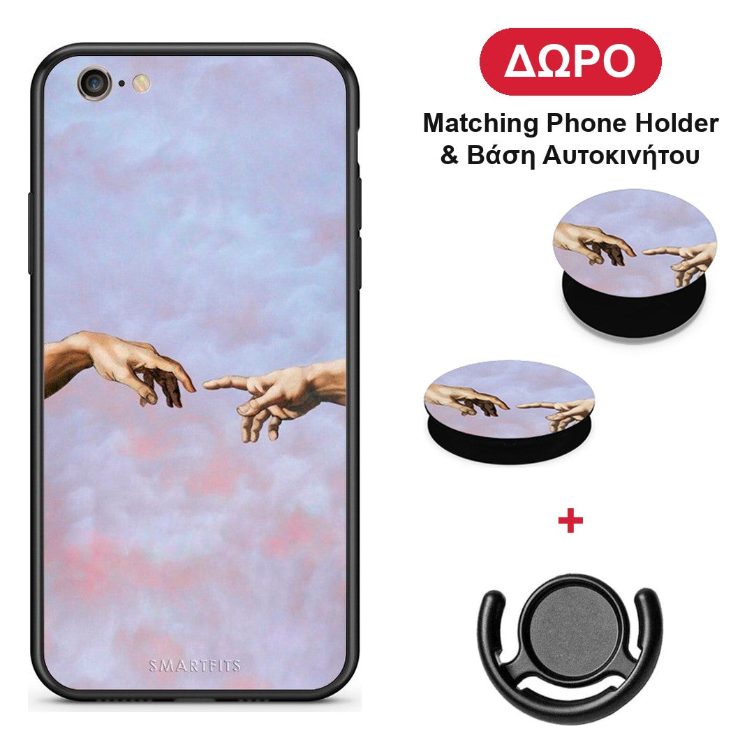 Adam Hand - iPhone 7 / 8 / SE 2020 θήκη + Δώρο Phone Holder & Βάση Αυτοκινήτου
