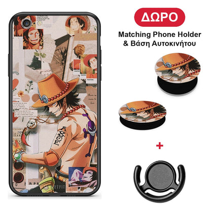 Anime Collage - iPhone 7 / 8 / SE 2020 θήκη + Δώρο Phone Holder & Βάση Αυτοκινήτου