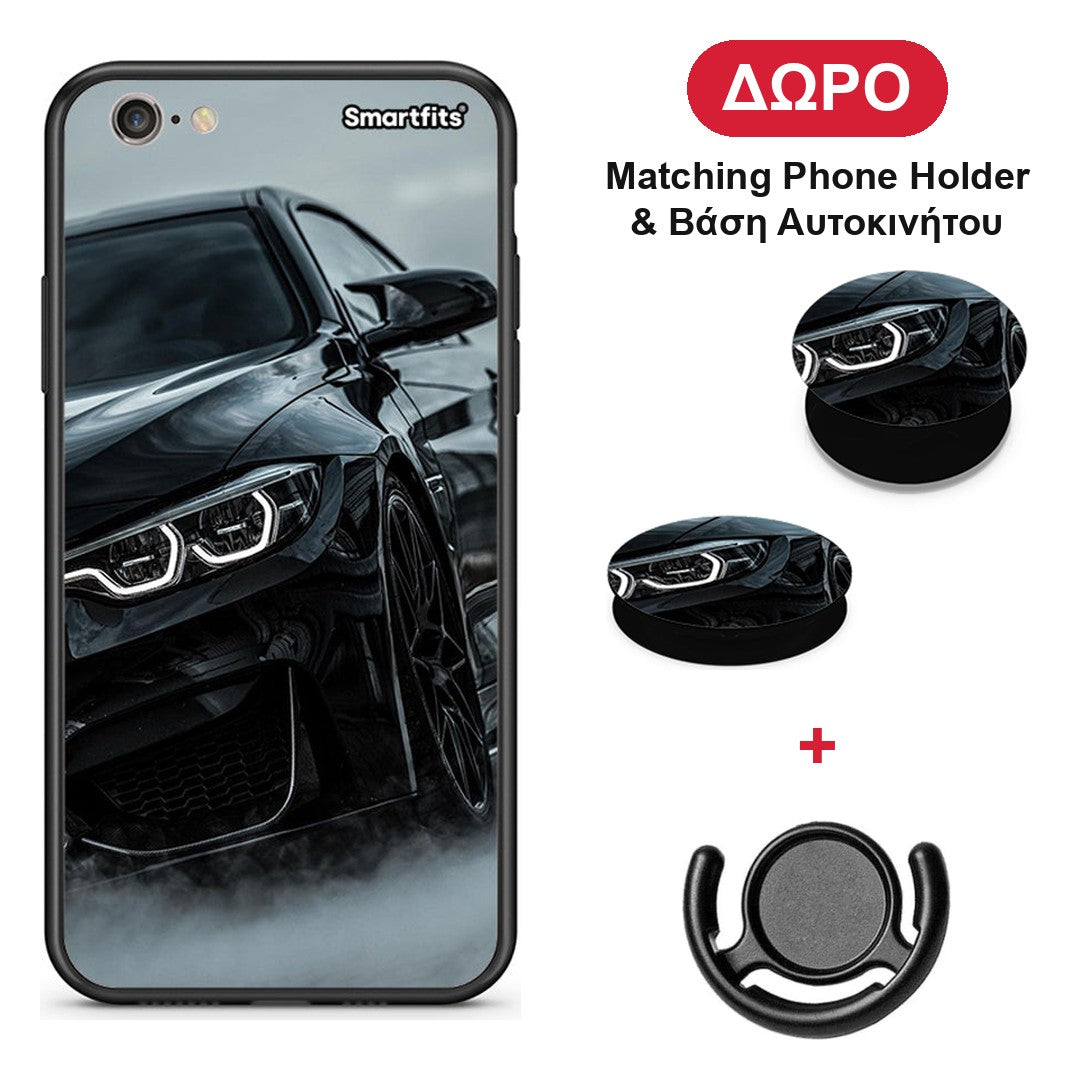 Black BMW - iPhone 7 / 8 / SE 2020 θήκη + Δώρο Phone Holder & Βάση Αυτοκινήτου