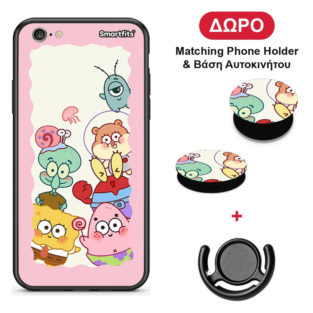 Cute Companion - iPhone 7 / 8 / SE 2020 θήκη + Δώρο Phone Holder & Βάση Αυτοκινήτου