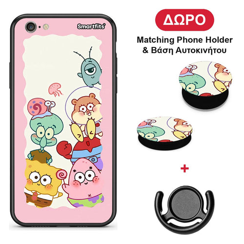 Cute Companion - iPhone 7 / 8 / SE 2020 θήκη + Δώρο Phone Holder & Βάση Αυτοκινήτου