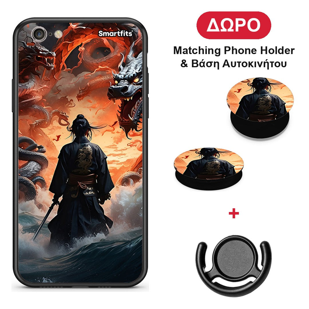 Dragons Fight - iPhone 7 / 8 / SE 2020 θήκη + Δώρο Phone Holder & Βάση Αυτοκινήτου