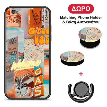 Groovy Babe - iPhone 7 / 8 / SE 2020 θήκη + Δώρο Phone Holder & Βάση Αυτοκινήτου