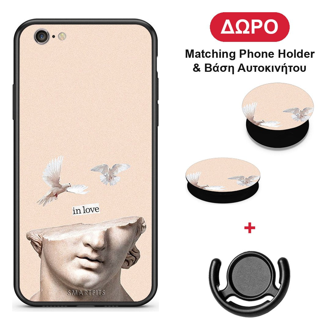 In Love - iPhone 7 / 8 / SE 2020 θήκη + Δώρο Phone Holder & Βάση Αυτοκινήτου