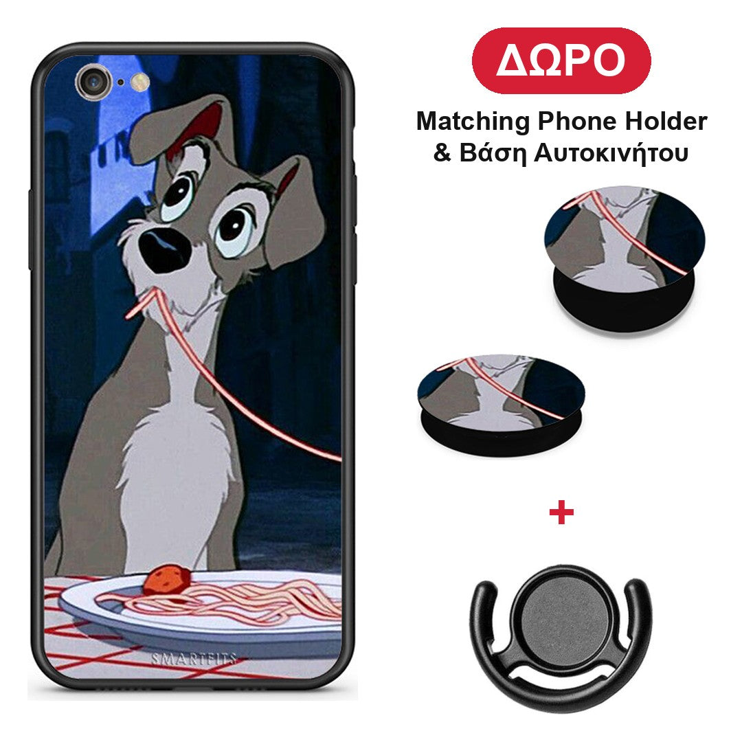 Lady And Tramp 1 - iPhone 7 / 8 / SE 2020 θήκη + Δώρο Phone Holder & Βάση Αυτοκινήτου