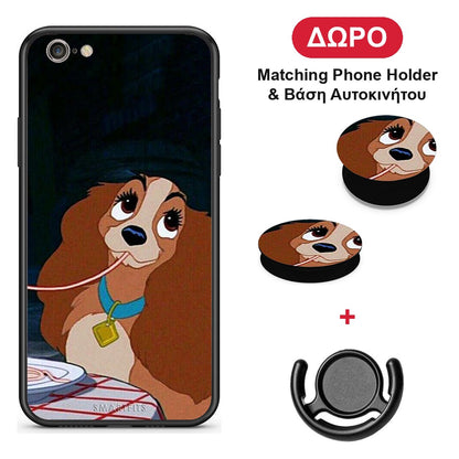 Lady And Tramp 2 - iPhone 7 / 8 / SE 2020 θήκη + Δώρο Phone Holder & Βάση Αυτοκινήτου