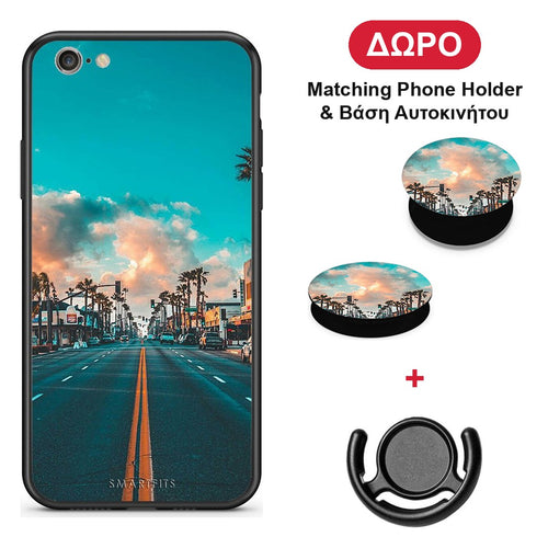 Landscape City - iPhone 7 / 8 / SE 2020 θήκη + Δώρο Phone Holder & Βάση Αυτοκινήτου