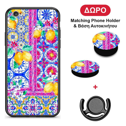 Retro Spring - iPhone 7 / 8 / SE 2020 θήκη + Δώρο Phone Holder & Βάση Αυτοκινήτου
