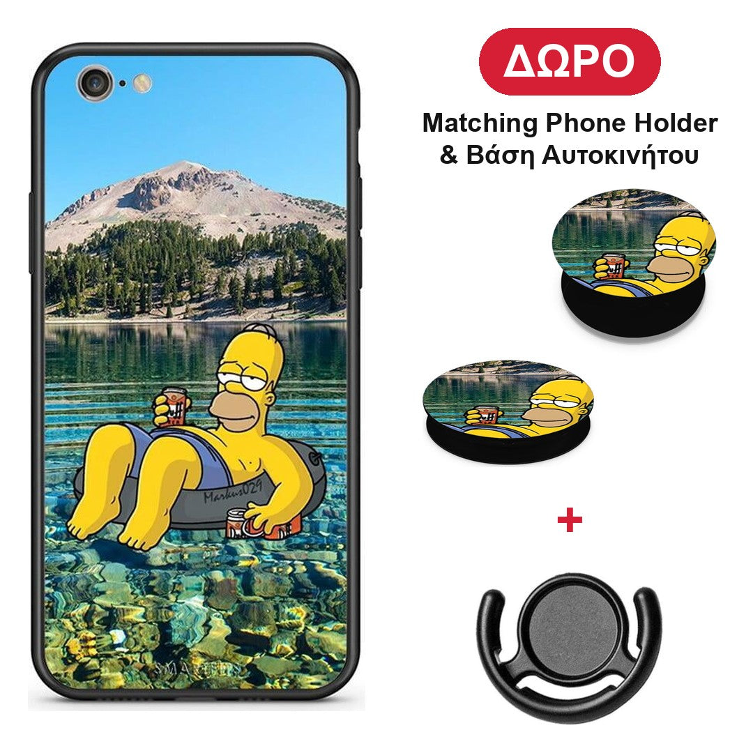 Summer Happiness - iPhone 7 / 8 / SE 2020 θήκη + Δώρο Phone Holder & Βάση Αυτοκινήτου