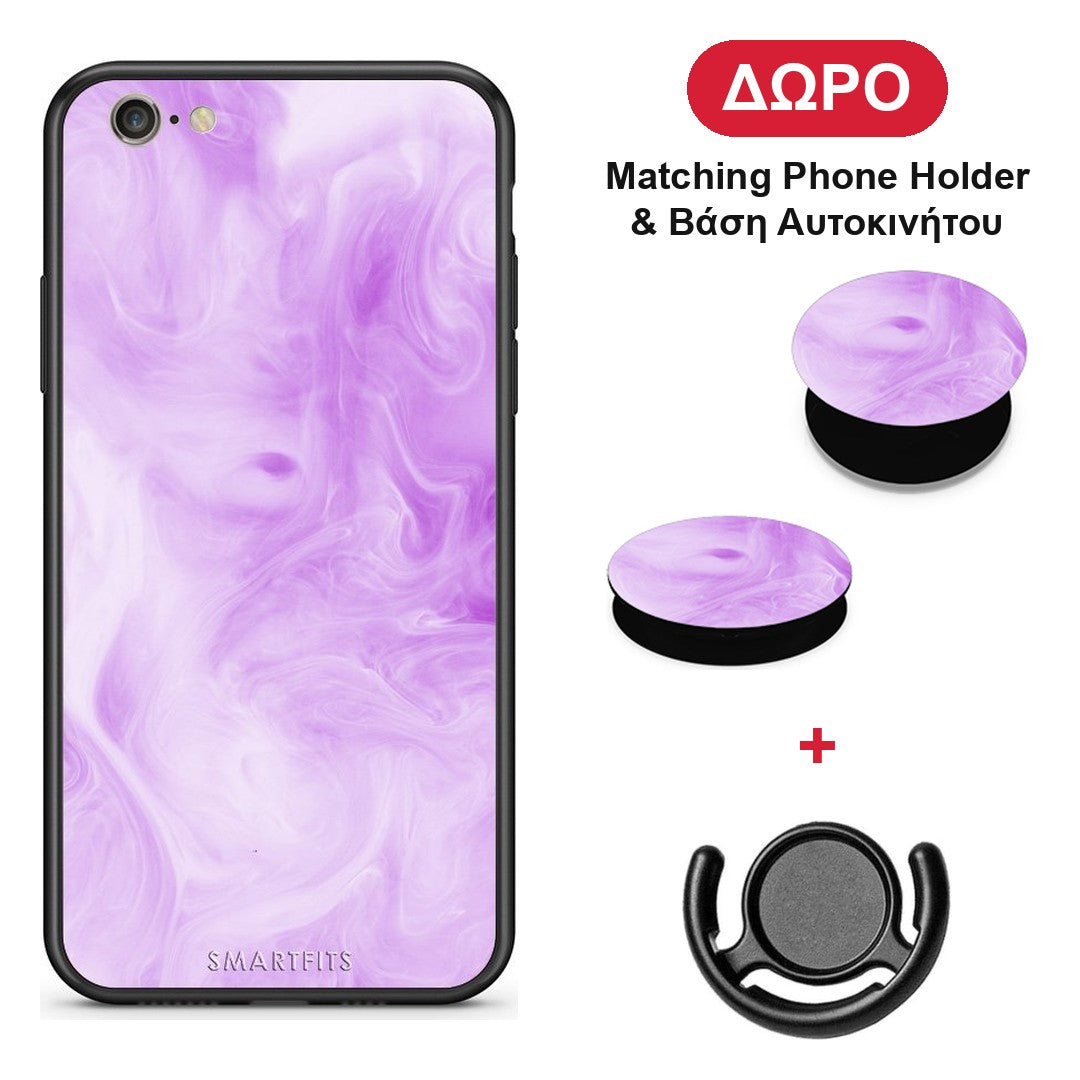 Watercolor Lavender - iPhone 7 / 8 / SE 2020 θήκη + Δώρο Phone Holder & Βάση Αυτοκινήτου