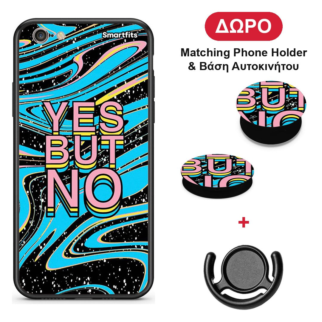 Yes But No - iPhone 7 / 8 / SE 2020 θήκη + Δώρο Phone Holder & Βάση Αυτοκινήτου