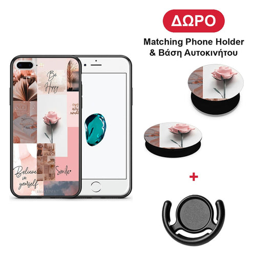 Aesthetic Collage - iPhone 7 Plus / 8 Plus θήκη + Δώρο Phone Holder & Βάση Αυτοκινήτου