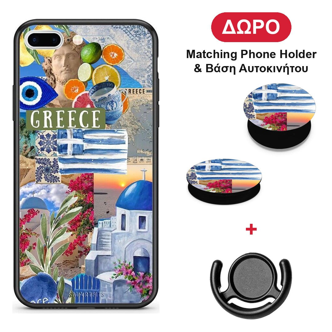 All Greek - iPhone 7 Plus / 8 Plus θήκη + Δώρο Phone Holder & Βάση Αυτοκινήτου