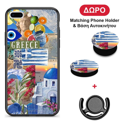 All Greek - iPhone 7 Plus / 8 Plus θήκη + Δώρο Phone Holder & Βάση Αυτοκινήτου