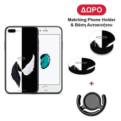 Angels Demons - iPhone 7 Plus / 8 Plus θήκη + Δώρο Phone Holder & Βάση Αυτοκινήτου